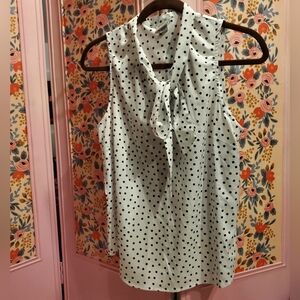 Polka Dot Med Sleeveless Blouse